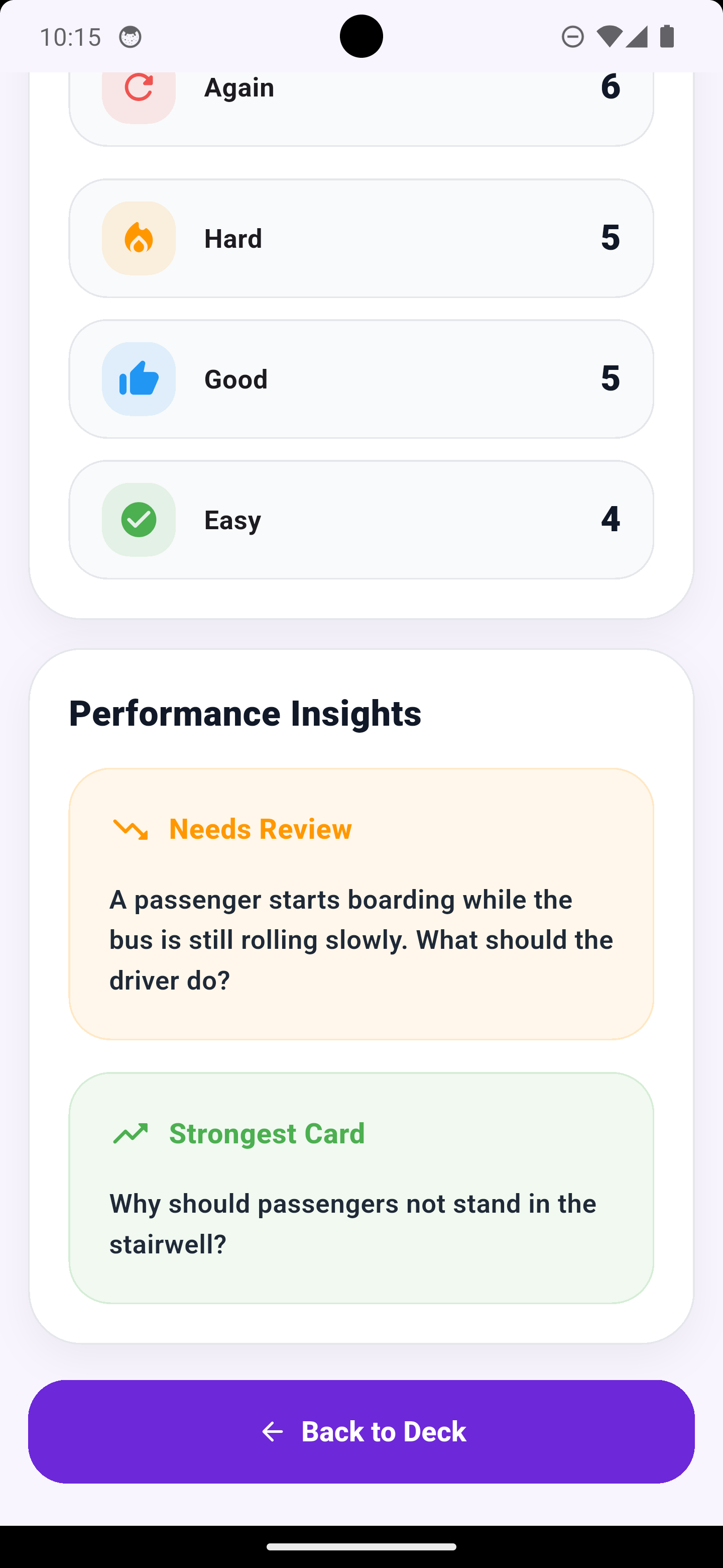 Flashcard insights